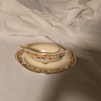 Sale Photo Thumbnail #36: Vintage Taylor Smith Taylor gravy boat and saucer