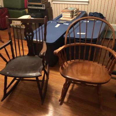 1960’s Nichols &Stone  maple rocker; vintage Boston rocker