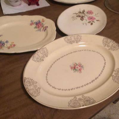 Sale Photo Thumbnail #39: 2 vintage serving platters from Paden City Pottery, 1 mid-century modern