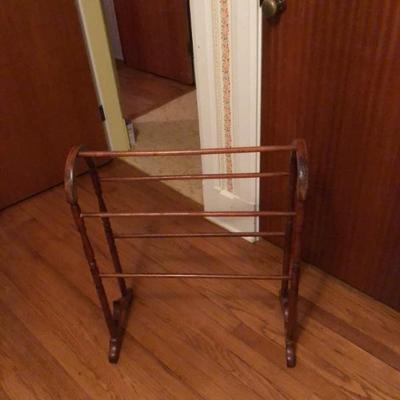 Vintage maple blanket rack