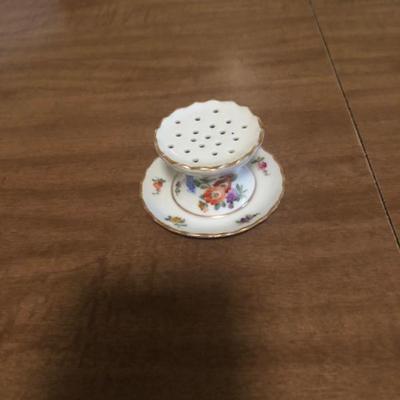Sale Photo Thumbnail #40: Crown Dresden porcelain hat pin holder, antique