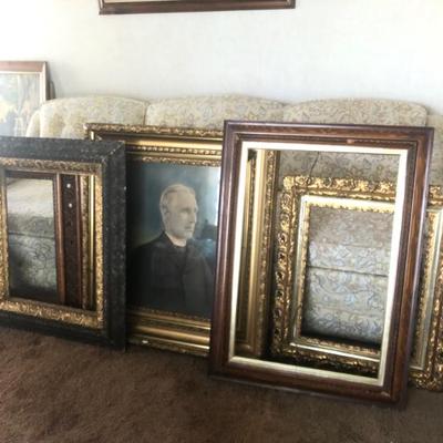 Large wooden picture frames, 19th century