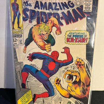Vintage The Amazing Spider-Man #57 Comic Book, Featuring Ka-Zar