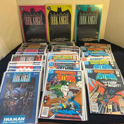 Batman Comic Collection ~ "Batman: Legends of the Dark Knight" and "Detective Comics."
