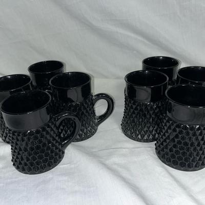 Tiara Exclusives Black Glass – (6) Cameo Short Tumblers