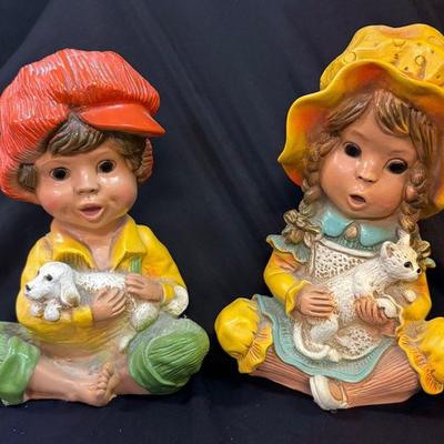 Vintage 1974 Alice And Andy Universal Statuary Corp