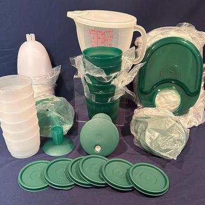Brand New Vintage Tupperware- Tumblers, Parfait Cups, Measuring Cup With Lid