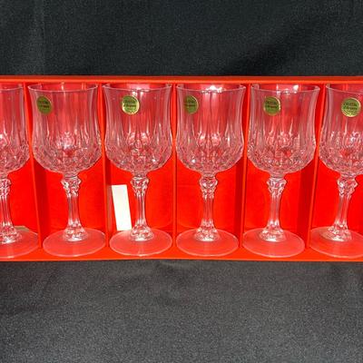 Elegant (12) Cristal d’Arques France Lead Crystal Goblets – New in Box