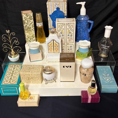 Avon Assorted Cremes, Oils & Colognes in Vintage Decanters
