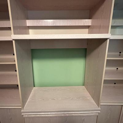 Leadra Design Blonde Pressed Wood Entertainment Center 