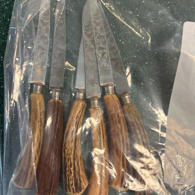 Anton Winger Jr Stag Steak Knives