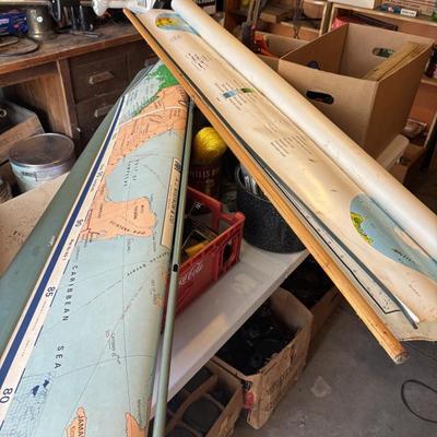 Very large maps used in schools nice shape 