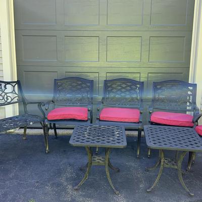 Outdoor Cast Aluminum Metal Patio Set