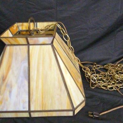 Tiffany Style Stained Glass Chandelier 