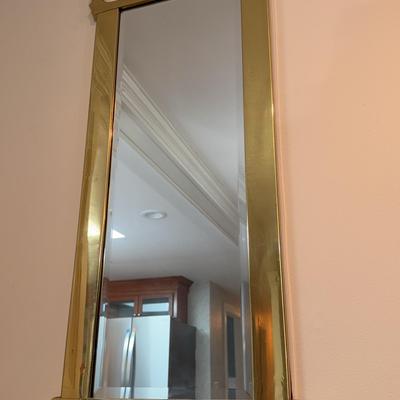Brass Beveled Glass Mirror 