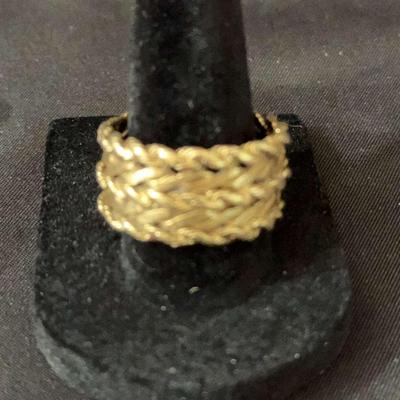 14k Gold Woven Ring