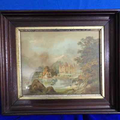 Vintage Watercolor Castle