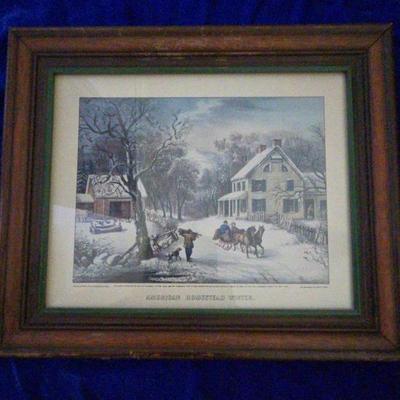 Vintage Currier & Ives Print