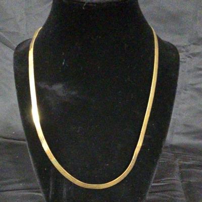 14k Gold Herringbone Necklace