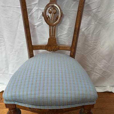 Antique Chair with Upholstered Seat