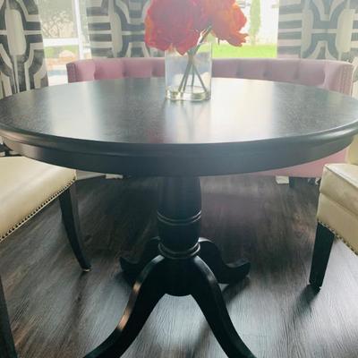 Sale Photo Thumbnail #3: 36” diameter black table 