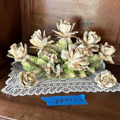 Vintage Porcelain Floral Centerpiece 