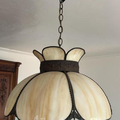Vintage Glass Hanging Lamp