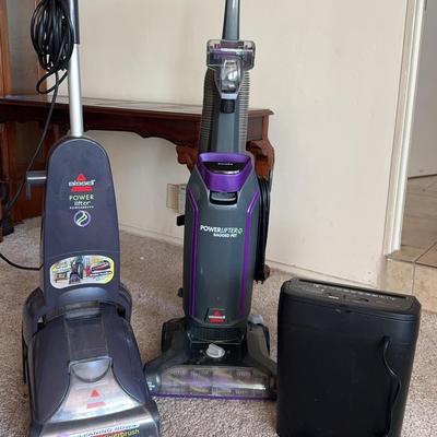 Working Appliances Lot: 2 Vacuums & Paper Shredder