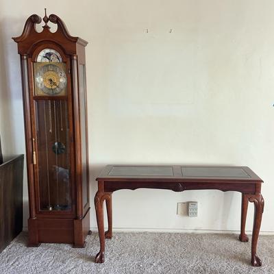 Antique Grandfather Clock & Vintage Style Table