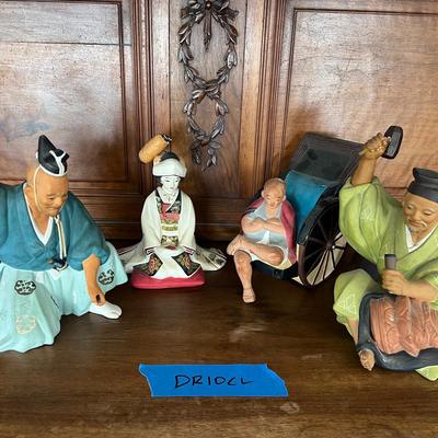 Vintage Asian Pottery Figures