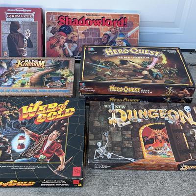 Board Game Systems: (2) Hero Quest, The New Dungeon, Key to The Kingdom, D&D