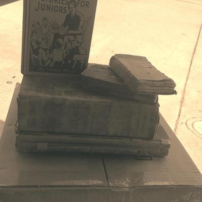 Vintage Leather Bound Holy Bible 1795 & Vintage Dictionary 