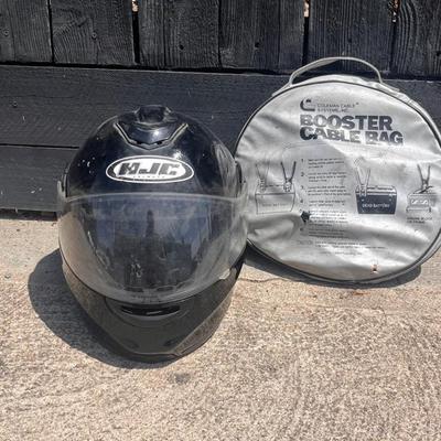  XL Motorcycle Helmet & Jumper Cables
