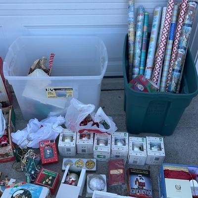 Wrapping Paper & Christmas Ornaments 