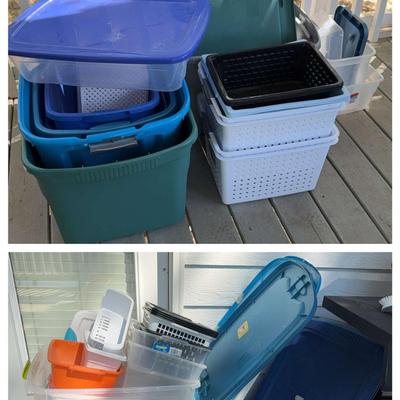 Plastic Storage Bins & Organizing Containers with Lids