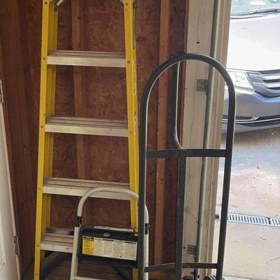 Werner 6ft Step Ladder, Step Stool & Heavy-Duty Hand Truck