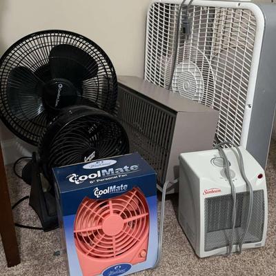 Collection of Fans and Space Heater