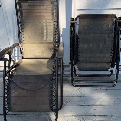 Pair of Zero Gravity Outdoor Reclining Chairs