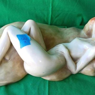 Fibreglass Sculpture of Woman Signed by Artist Alba Corrado