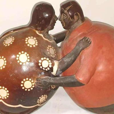 Couple/Double Hugger Ceparis Signed Chulucanas 