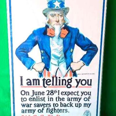 Uncle Sam Enlistment Poster I AM Telling You...