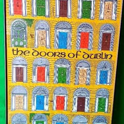 Doors Of Dublin Fabric Poster