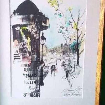 Leroy Neiman Watercolour & Ink L'antomme A Paris 1962