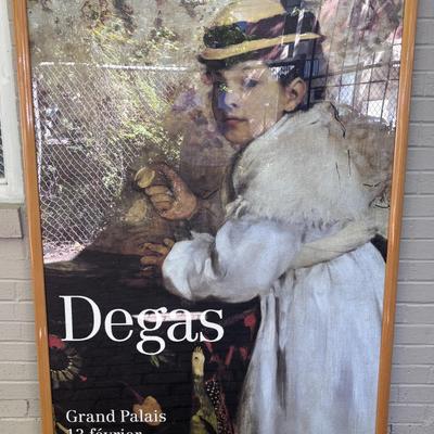 Huge 1988 Degas "Hortense Valpincon" Framed Poster