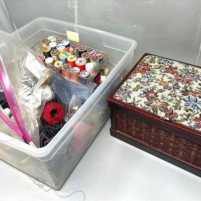Sewing Basket And A Mystery Bit If Sewing Notions