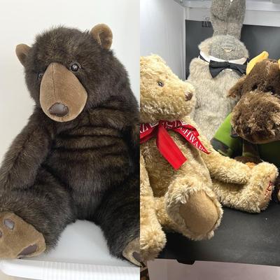 Stuffed Bears, Wolf, Moose, Emu Chick