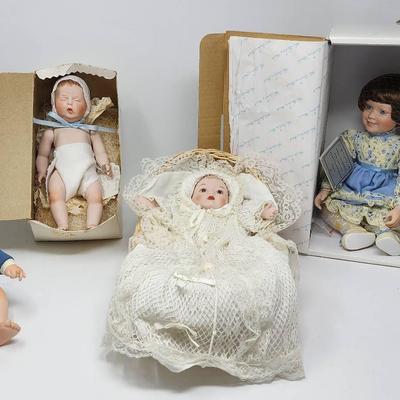 Porcelain Baby & Toddler Dolls - Danbury Mint, Tropical Doll Club And More!