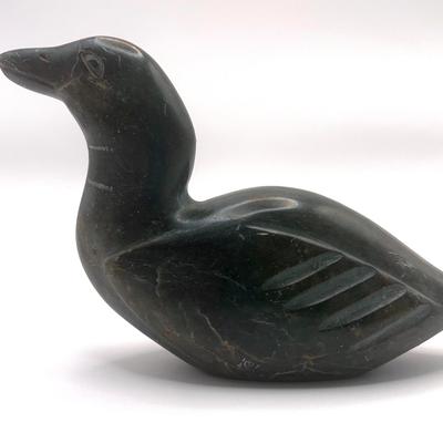 Inuit Soapstone Hand Carved Signed Loon