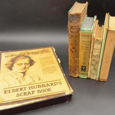 Scrapbook Of Elbert Hubbard; Vintage Works Of Walden, H.D. Thoreau, Tennyson And Others