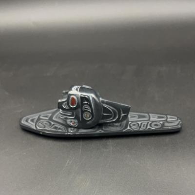 Haida Argillite Handmade Carving Eagle British Columbia by Jeannette Gagnon